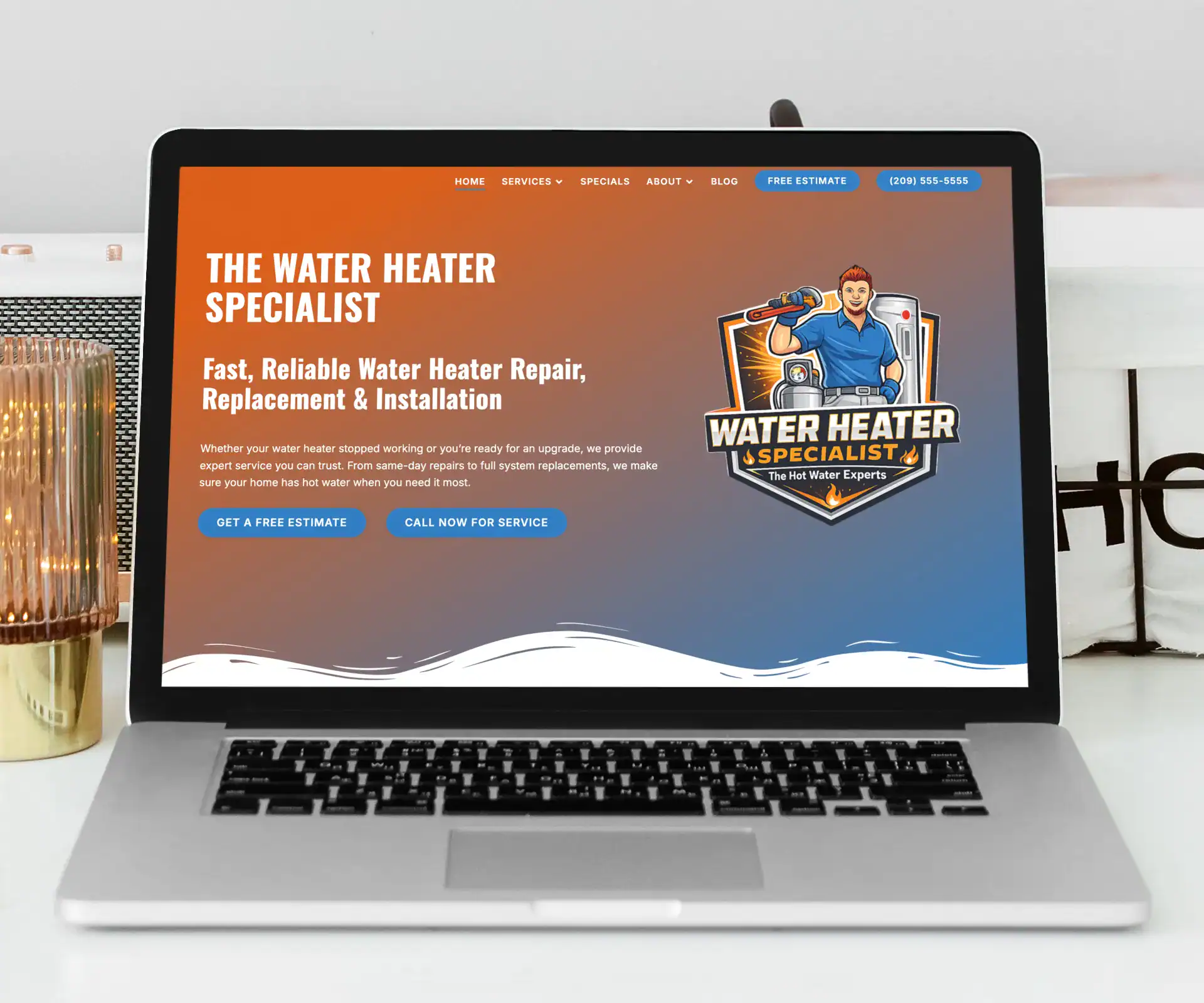 Water Heater Website Template