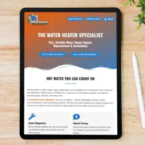 Water Heater Service Website Template (Landing Page)